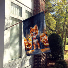 Load image into Gallery viewer, Pomeranian Puppy Halloween House Flag