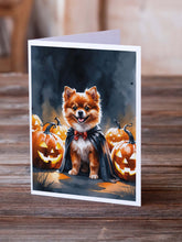 Load image into Gallery viewer, Pomeranian Puppy Halloween Greeting Cards Pack of 8
