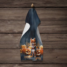 Load image into Gallery viewer, Pomeranian Puppy Halloween Kitchen Towel