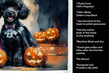 Load image into Gallery viewer, Black Poodle Puppy Halloween Kitchen Towel