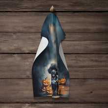 Load image into Gallery viewer, Black Poodle Puppy Halloween Kitchen Towel