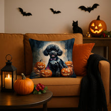 Load image into Gallery viewer, Black Poodle Puppy Halloween Throw Pillow