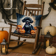 Load image into Gallery viewer, Black Poodle Puppy Halloween Throw Pillow
