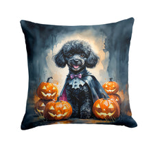 Load image into Gallery viewer, Black Poodle Puppy Halloween Throw Pillow