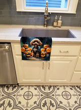 Load image into Gallery viewer, Chocolate Poodle Puppy Halloween Kitchen Towel