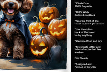 Load image into Gallery viewer, Chocolate Poodle Puppy Halloween Kitchen Towel