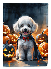 Load image into Gallery viewer, White Poodle Puppy Halloween Garden Flag