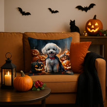 Load image into Gallery viewer, White Poodle Puppy Halloween Throw Pillow