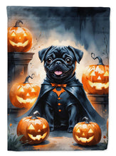 Load image into Gallery viewer, Black Pug Puppy Halloween House Flag