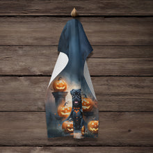 Load image into Gallery viewer, Black Pug Puppy Halloween Kitchen Towel