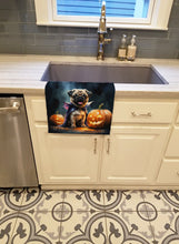 Load image into Gallery viewer, Pug Puppy Halloween Kitchen Towel