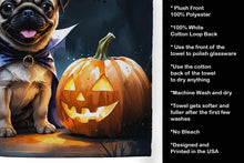 Load image into Gallery viewer, Pug Puppy Halloween Kitchen Towel