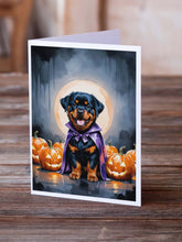 Load image into Gallery viewer, Rottweiler Puppy Halloween Greeting Cards Pack of 8