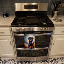 Load image into Gallery viewer, Rottweiler Puppy Halloween Kitchen Towel