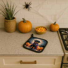 Load image into Gallery viewer, Rottweiler Puppy Halloween Pair of Pot Holders