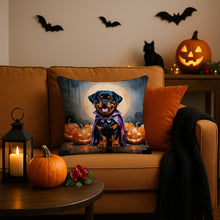 Load image into Gallery viewer, Rottweiler Puppy Halloween Throw Pillow