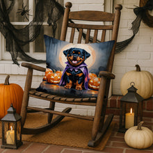 Load image into Gallery viewer, Rottweiler Puppy Halloween Throw Pillow