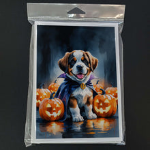 Load image into Gallery viewer, Saint Bernard Puppy Halloween Greeting Cards Pack of 8
