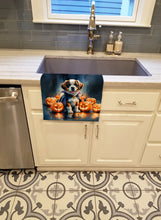 Load image into Gallery viewer, Saint Bernard Puppy Halloween Kitchen Towel