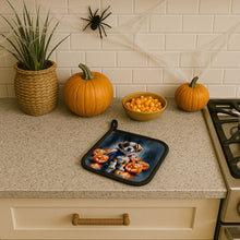 Load image into Gallery viewer, Saint Bernard Puppy Halloween Pair of Pot Holders