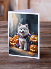 Load image into Gallery viewer, Samoyed Puppy Halloween Greeting Cards Pack of 8