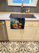 Load image into Gallery viewer, Samoyed Puppy Halloween Kitchen Towel
