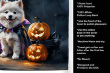 Load image into Gallery viewer, Samoyed Puppy Halloween Kitchen Towel