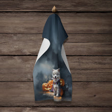 Load image into Gallery viewer, Samoyed Puppy Halloween Kitchen Towel