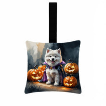 Load image into Gallery viewer, Samoyed Puppy Halloween Mini Hanging Pillow Ornament 3.5 × 3.5