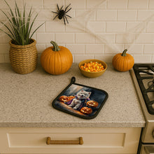 Load image into Gallery viewer, Samoyed Puppy Halloween Pair of Pot Holders