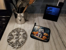 Load image into Gallery viewer, Samoyed Puppy Halloween Pair of Pot Holders