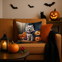 Load image into Gallery viewer, Samoyed Puppy Halloween Throw Pillow