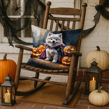 Load image into Gallery viewer, Samoyed Puppy Halloween Throw Pillow