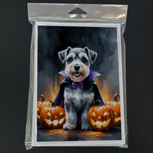 Load image into Gallery viewer, Schnauzer Puppy Halloween Greeting Cards Pack of 8