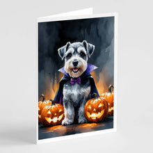 Load image into Gallery viewer, Schnauzer Puppy Halloween Greeting Cards Pack of 8