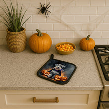 Load image into Gallery viewer, Schnauzer Puppy Halloween Pair of Pot Holders