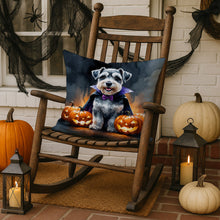 Load image into Gallery viewer, Schnauzer Puppy Halloween Throw Pillow