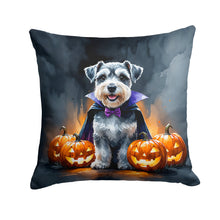 Load image into Gallery viewer, Schnauzer Puppy Halloween Throw Pillow