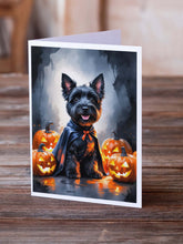 Load image into Gallery viewer, Scottish Terrier Puppy Halloween Greeting Cards Pack of 8