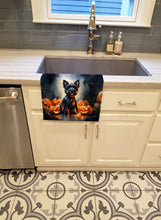 Load image into Gallery viewer, Scottish Terrier Puppy Halloween Kitchen Towel