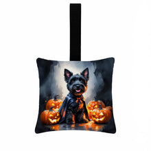 Load image into Gallery viewer, Scottish Terrier Puppy Halloween Mini Hanging Pillow Ornament 3.5 × 3.5