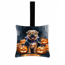 Load image into Gallery viewer, Shar Pei Puppy Halloween Mini Hanging Pillow Ornament 3.5 × 3.5