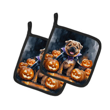 Load image into Gallery viewer, Shar Pei Puppy Halloween Pair of Pot Holders