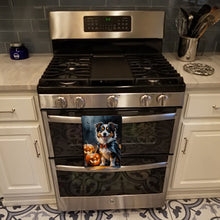 Load image into Gallery viewer, Sheltie Puppy Halloween Kitchen Towel