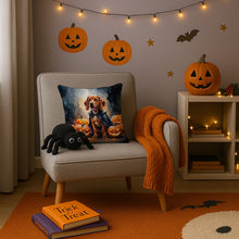 Load image into Gallery viewer, Vizsla Puppy Halloween Throw Pillow