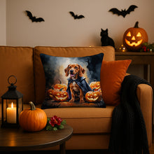 Load image into Gallery viewer, Vizsla Puppy Halloween Throw Pillow
