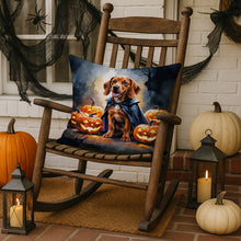 Load image into Gallery viewer, Vizsla Puppy Halloween Throw Pillow
