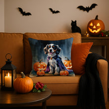 Load image into Gallery viewer, Welsh Springer Spaniel Puppy Halloween Throw Pillow