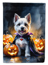 Load image into Gallery viewer, Westie Spaniel Puppy Halloween House Flag