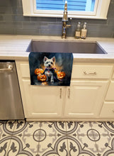 Load image into Gallery viewer, Westie Spaniel Puppy Halloween Kitchen Towel